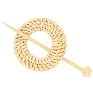 Huismerk Cardiganverschluss geflochten Bambus 80mm