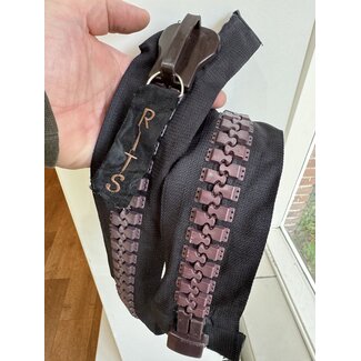 Huismerk Mega Rits in Zilver en Brons/Bruin kleur 100cm