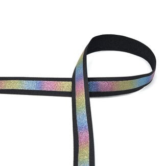 Huismerk 20 mm breed reflecterend band multicolor op Nylonband met diverse kleuren