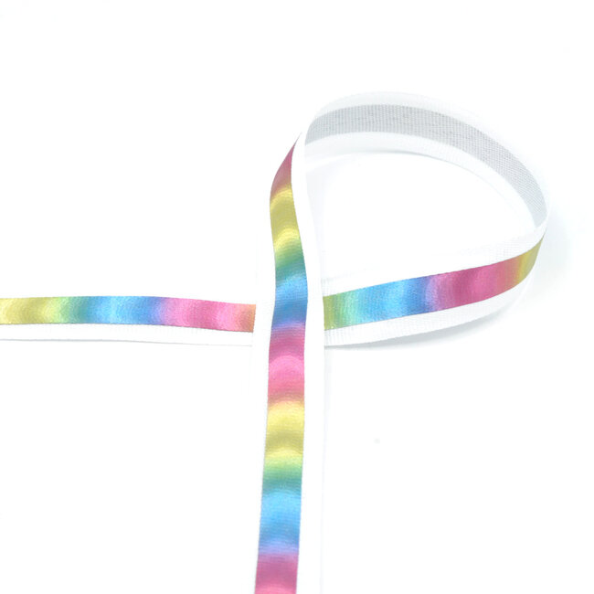 Huismerk Reflecterend band multicolor op Nylonband met diverse kleuren