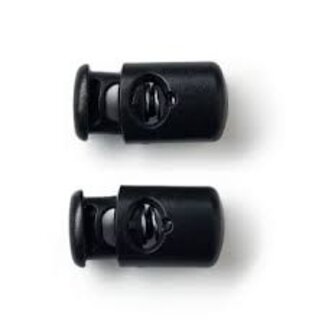 Huismerk Kordelstopper schwarz Stab 22mm mit 1 Loch