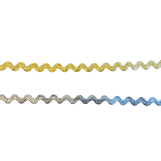 Huismerk ZigZag Band Gold und Silber 6 mm breit