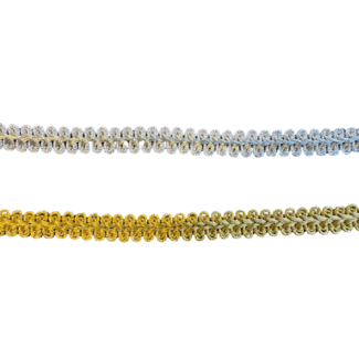 Huismerk Brocante Band Gold und Silber 12 mm breit