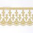 Huismerk Goud Metallic Tulè kant in 75 mm breed