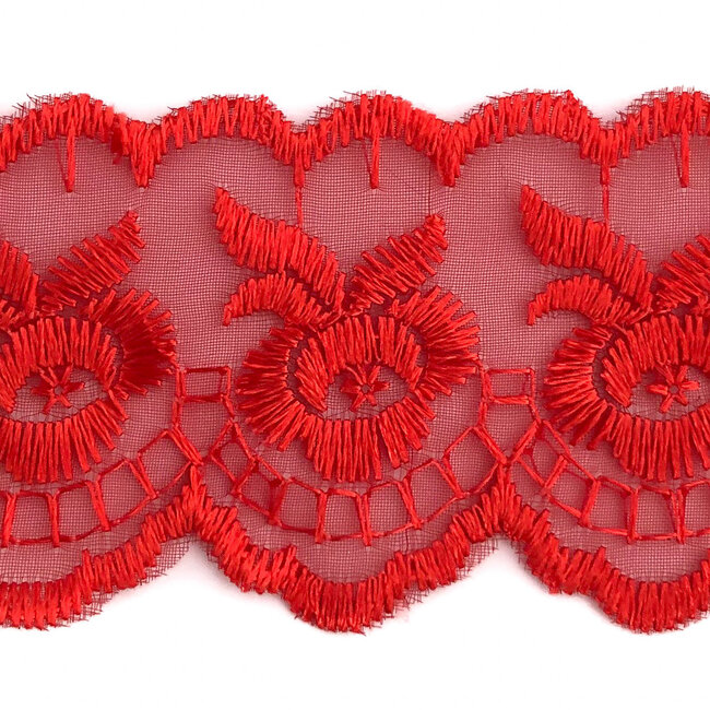 Organza rozen kant 4cm breed