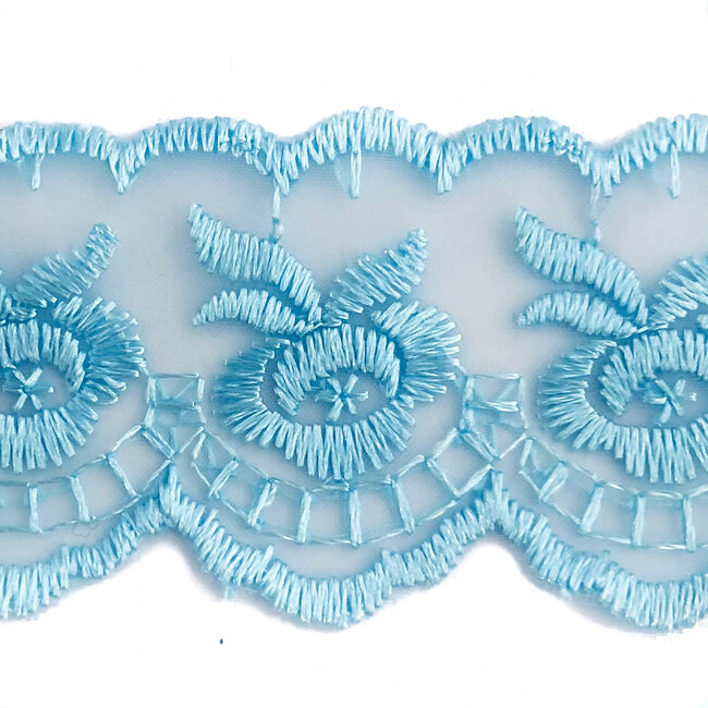 Organza rozen kant 4cm breed