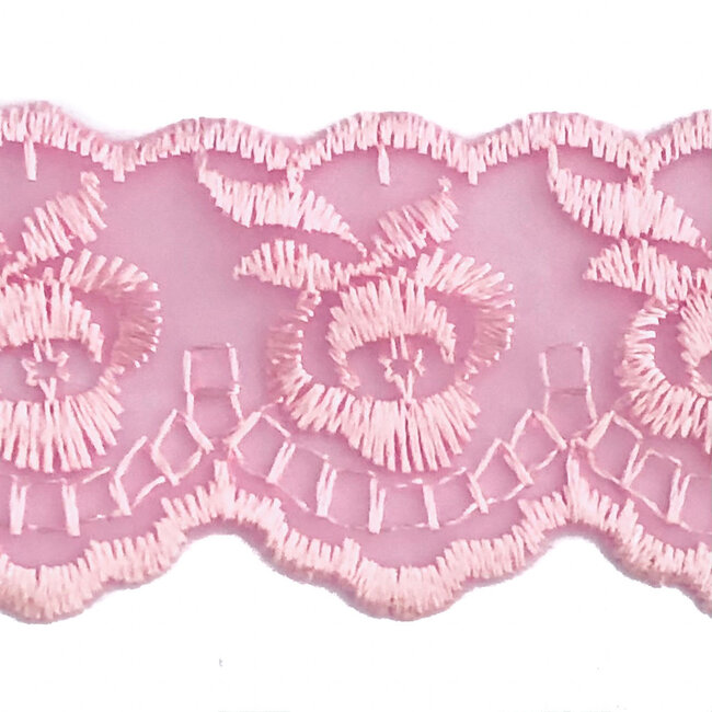Organza rozen kant 4cm breed