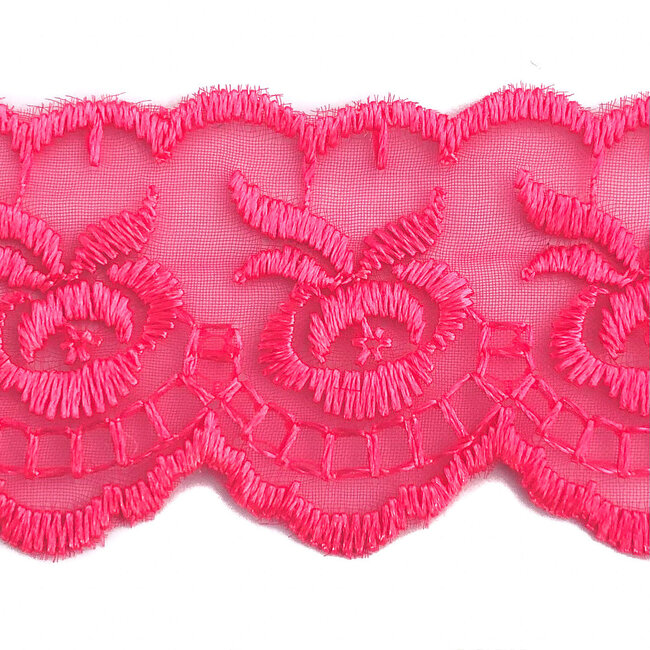 Organza rozen kant 4cm breed