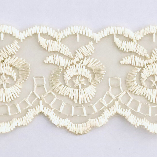 Organza rozen kant 4cm breed