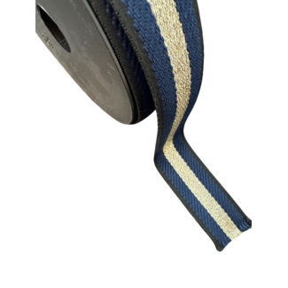 Huismerk Taschenband farbig mit goldenem Mittelstreifen