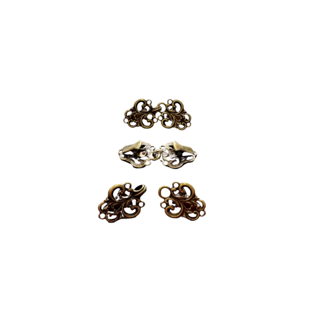 Huismerk Sier sluiting met haak en oog, eenvoudig aan het kledingstuk te klemmen