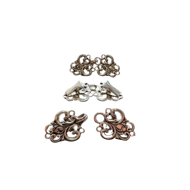 Huismerk Sier sluiting met haak en oog, eenvoudig aan het kledingstuk te klemmen