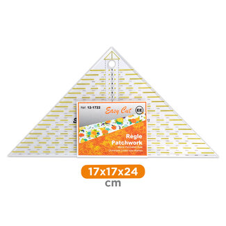 Huismerk Dreieckiges Patchwork Lineal 17x17x24 cm