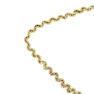 Huismerk Goldband mit Regenbogen 10 mm breit