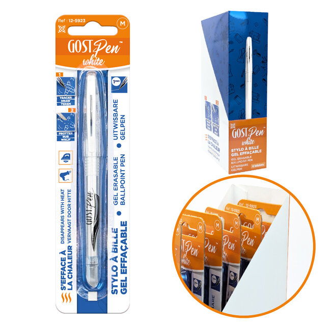Huismerk Witte met warmte (strijken) uitwisbare textiel pen