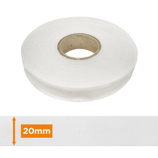 Huismerk 20 mm breites Formband aufbügelbar in Weiß und Schwarz, verpackt pro 10 Meter