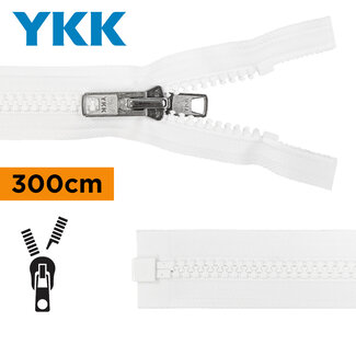 YKK Zeltreißverschluss Blockzahn 10 mm Kunststoff teilbar 300 cm