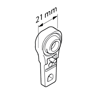 Huismerk Kugellagergleiter weiß 21 mm