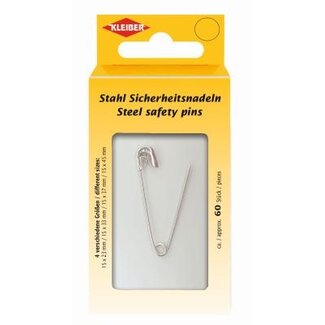 Blueline Stahl-Sicherheitsnadeln 60er Sortiment