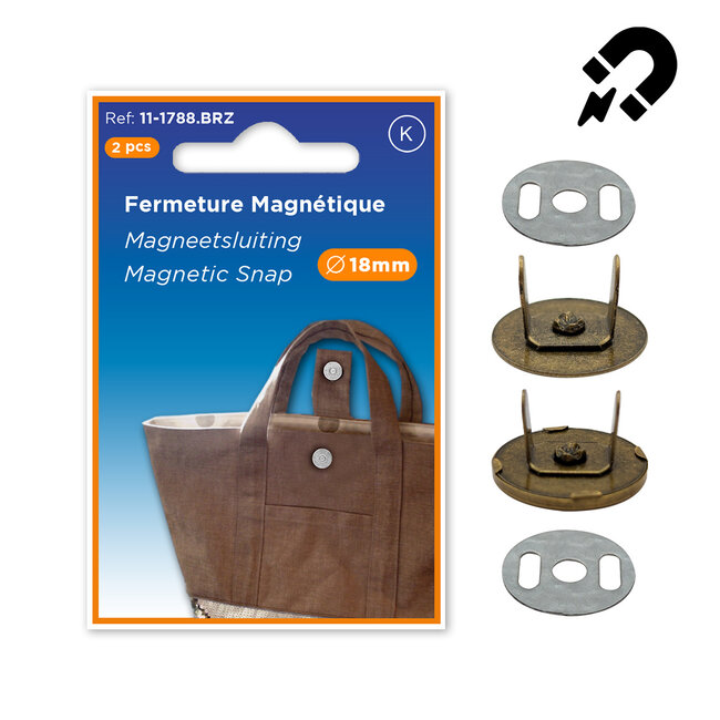 Huismerk Magnetische tassluiting in diverse kleuren