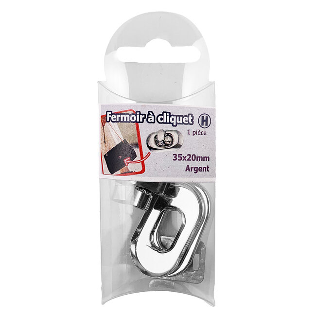 Huismerk Draaisluiting voor tassen 35x20mm