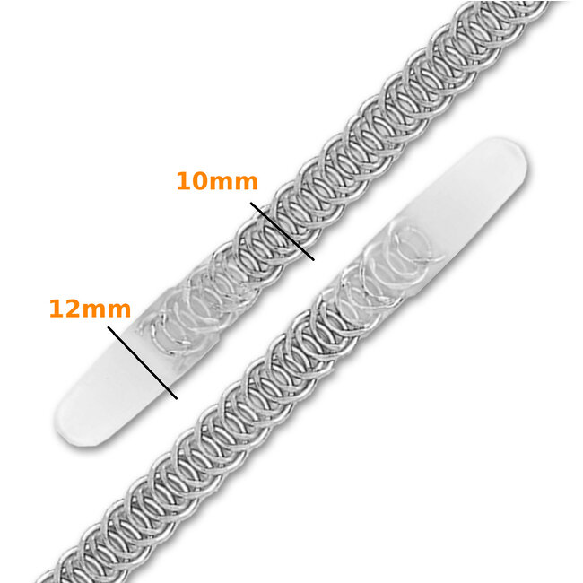 Huismerk Fijne spiraal baleinen 11 mm breed en 28 cm lang met eindkappen