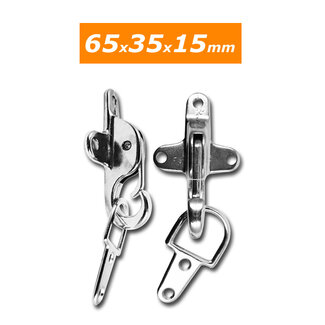 Huismerk Vintage Taschenverschluss 10 cm Chrom