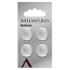 Milward Parelmoer Knopen op kaart 17 mm: Verpakking van 4