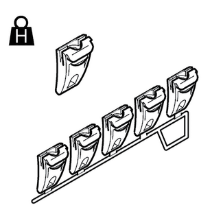 Huismerk U-Schiene Gleiter schwere Vorhänge weiß