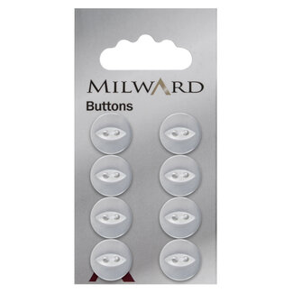 Milward Knopen op kaart 13 mm: Verpakking van 8