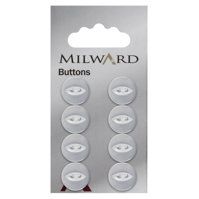 Milward Knopen op kaart 13 mm: Verpakking van 8