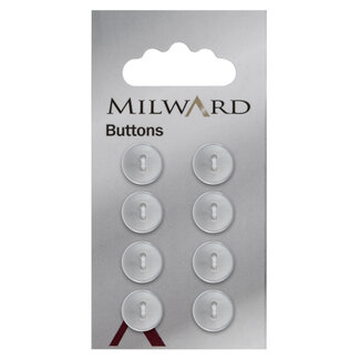 Milward Knopen op kaart 11 mm: Verpakking van 8