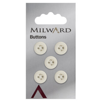 Milward Knopen op kaart 12 mm: Verpakking van 5