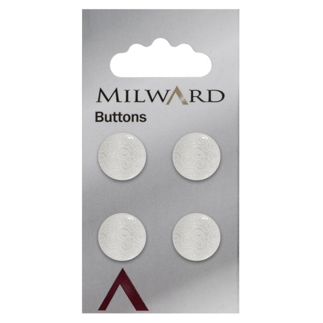 Milward Knopen op kaart 15 mm: Verpakking van 4