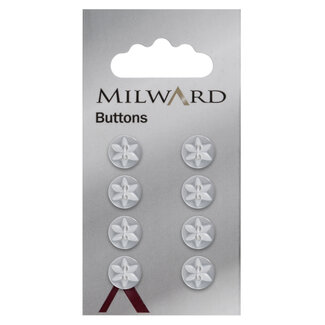 Milward Knopen op kaart 10 mm: Verpakking van 8