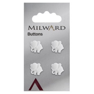 Milward Knopen op kaart 13 mm: Verpakking van 4