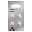 Milward Knopen op kaart 13 mm: Verpakking van 4