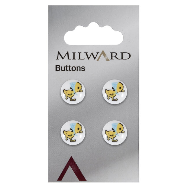 Milward Knopen op kaart 13 mm: Verpakking van 4