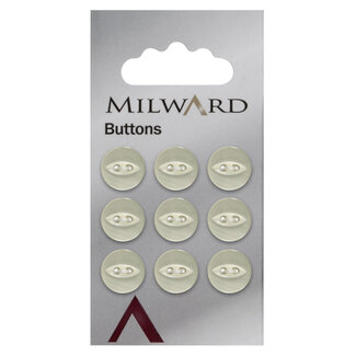 Milward Knopen op kaart 11 mm: Verpakking van 9