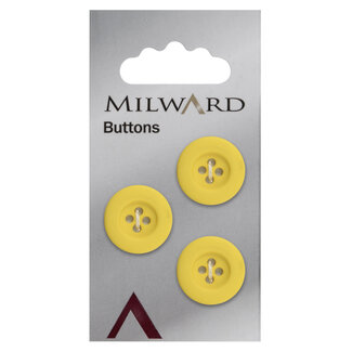 Milward Knöpfe auf Karte 17 mm: Packung mit 3