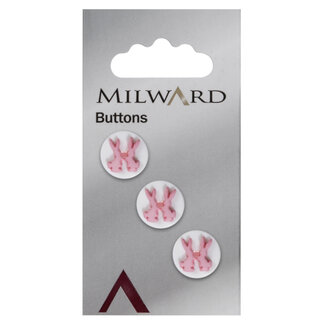 Milward Knöpfe auf Karte 14 mm: Packung mit 3