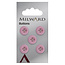 Milward Roze Knopen op kaart 12 mm: Verpakking van 5