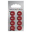Milward Rode Knopen op kaart 13 mm: Verpakking van 8