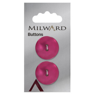Milward Fuchsia Knöpfe auf Karte 22 mm: Packung mit 2