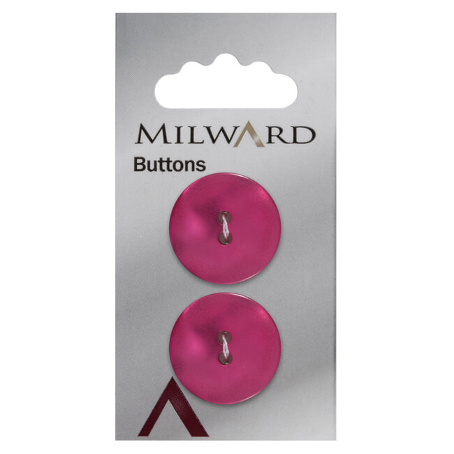 Milward Fuchsia Knopen op kaart 22 mm: Verpakking van 2