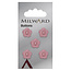 Milward Roze Knopen op kaart 12 mm: Verpakking van 5
