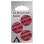 Milward Rode Knopen op kaart 22 mm: Verpakking van 3