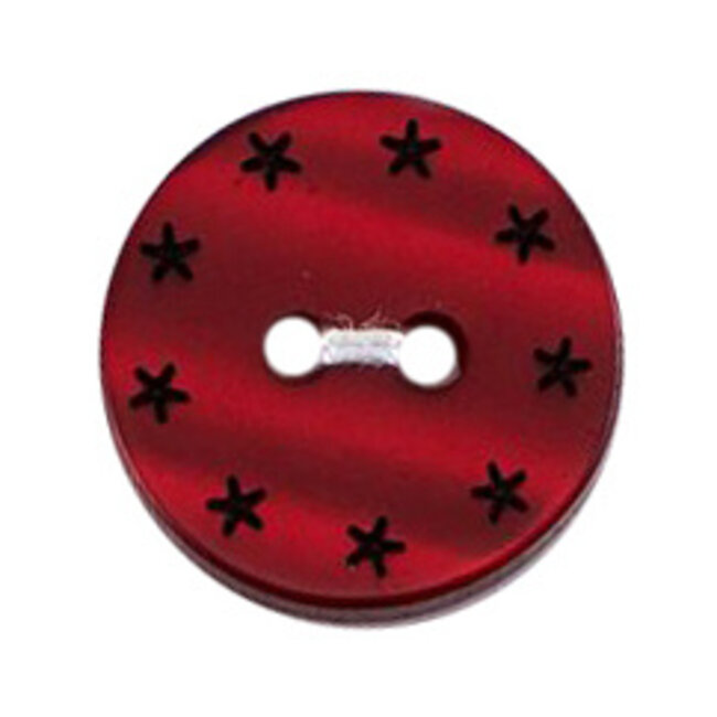 Milward Rode Knopen op kaart 15 mm: Verpakking van 4