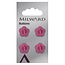 Milward Fuchsia Knopen op kaart 15 mm: Verpakking van 4