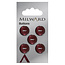 Milward Bordeaux Knopen op kaart 13 mm: Verpakking van 5